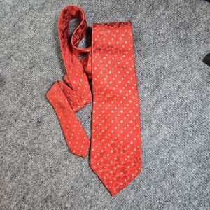 Stefano Ricci Silk Tie Red Gold Pattern Designer Made in Italy